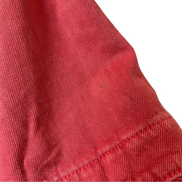 GAP Fringe Boho Denim Jacket with wide bell flared sleeves in Red Crimson S - Picture 12 of 13